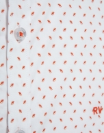 Camisa sport regular estampado geom&eacute;trico naranja