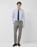 Light blue and white striped dress shirt