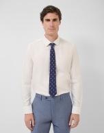 Camisa vestir microestructura blanca