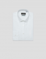 Camisa vestir microestructura blanca