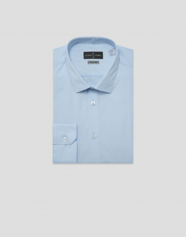 Plain light blue dress shirt