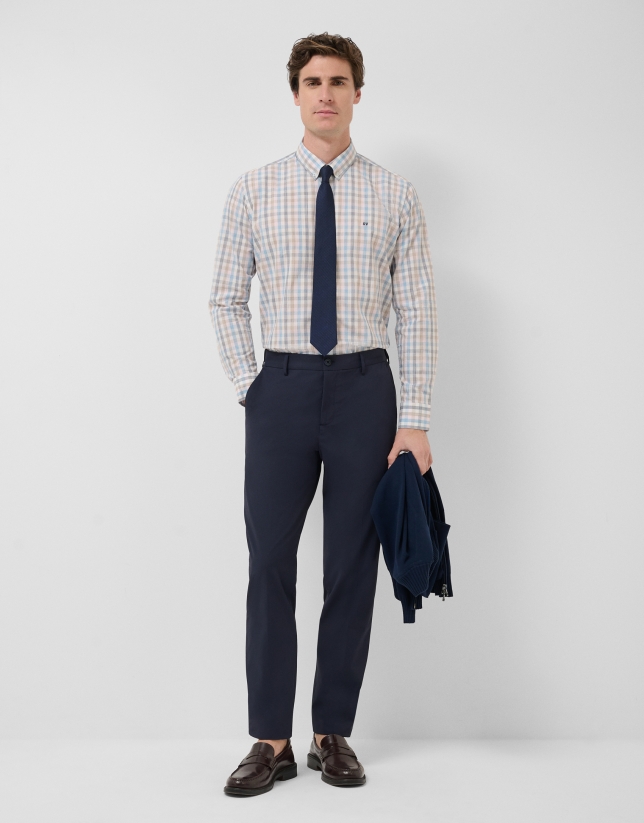 Camisa sport regular cuadros multicolor