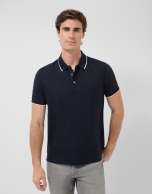 Polo estructura mercerizado color marino