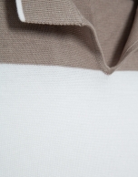 Polo tricotado rayas azul vis&oacute;n/blanco