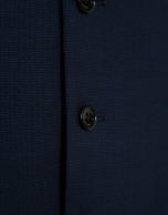 Navy blue wool faux plain dress waistcoat