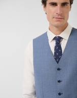 Blue-grey bird's eye waistcoat