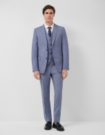 Blue-grey bird's eye waistcoat