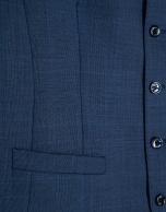 Ink blue checked waistcoat