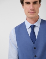 Chaleco de traje lana azul gris&aacute;ceo