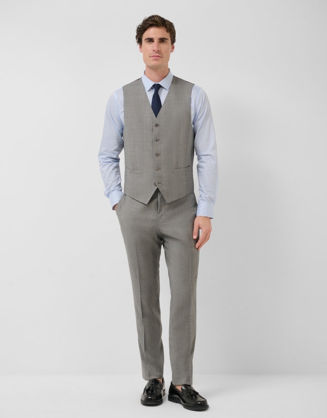 Grey checked waistcoat