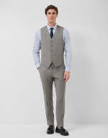 Grey checked waistcoat