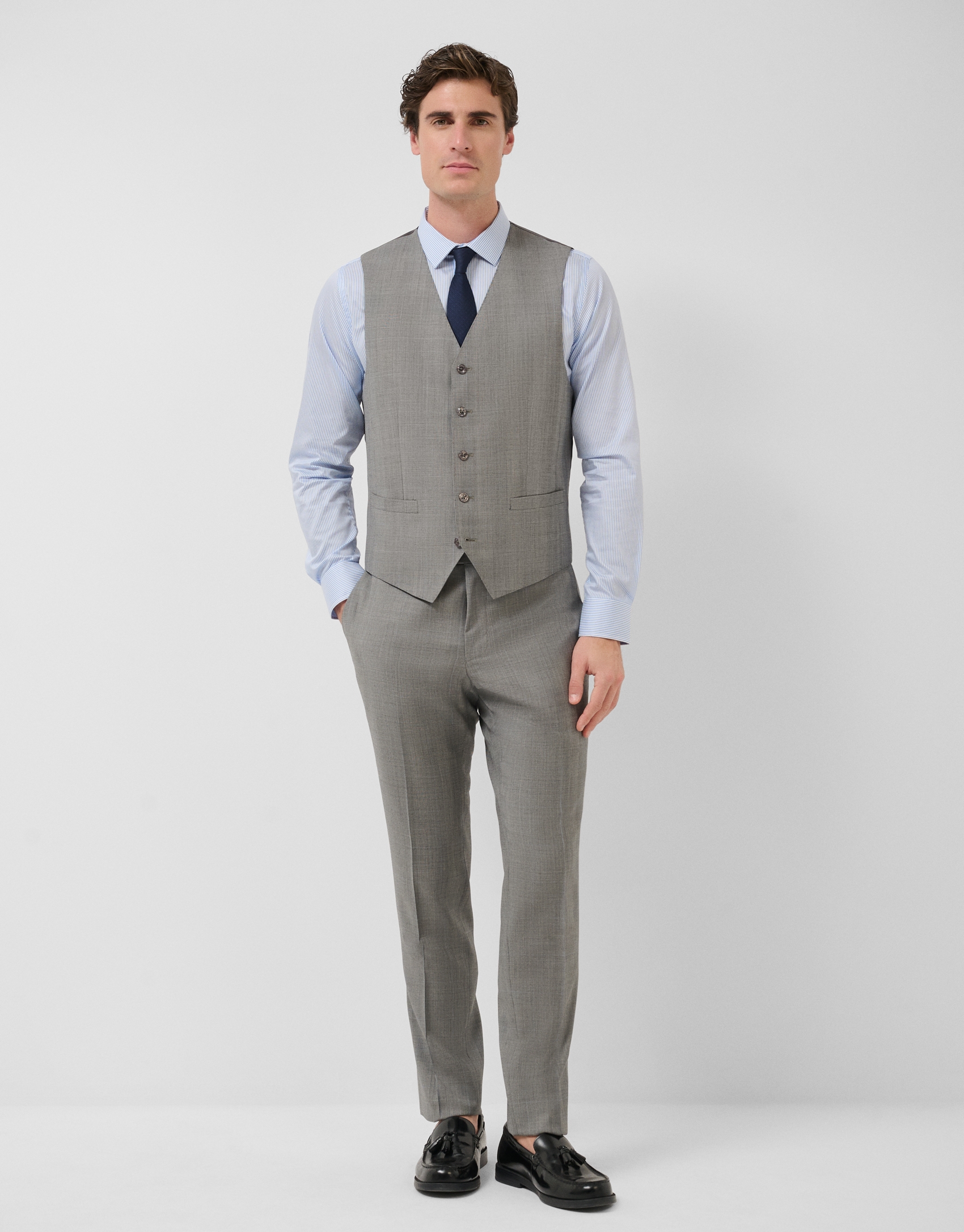 Grey checked waistcoat