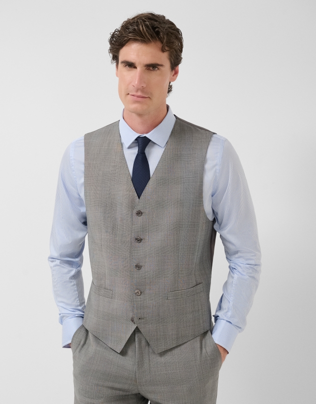 Grey checked waistcoat