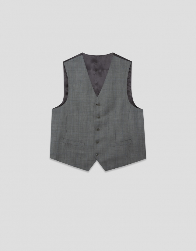 Grey checked waistcoat