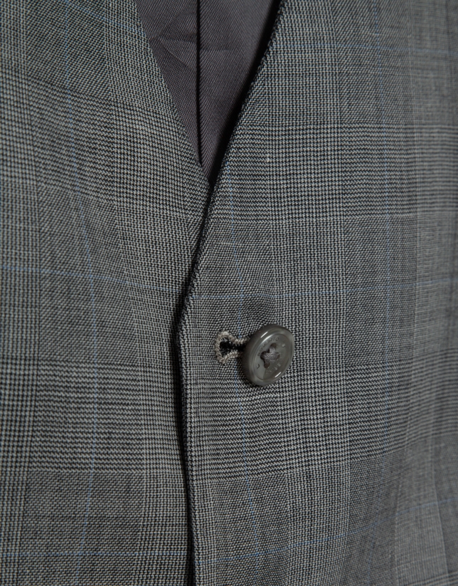 Grey checked waistcoat