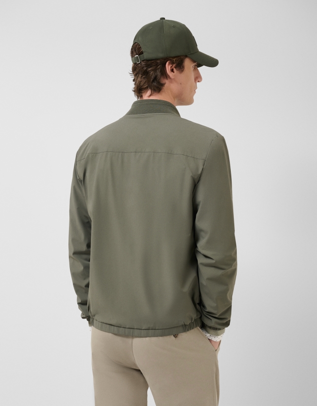 Reversible khaki/camel jacket