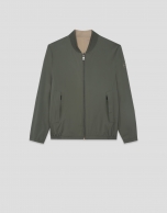 Reversible khaki/camel jacket