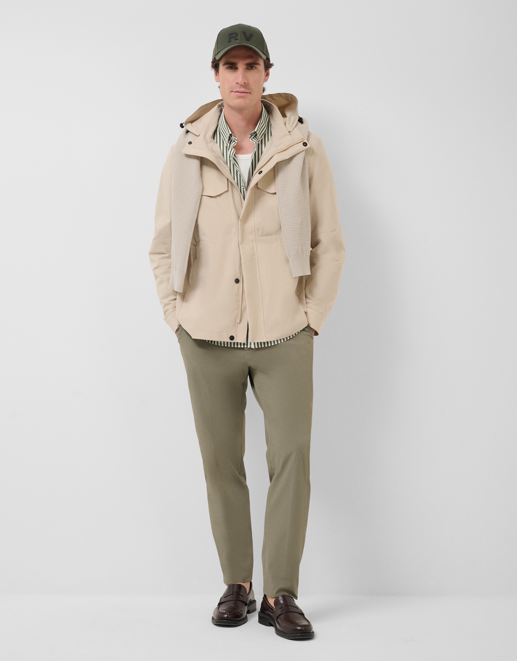 Long beige parka