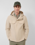 Long beige parka