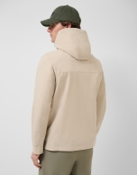 Parka larga color crudo