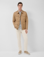 Parka cuatro bolsillos camel