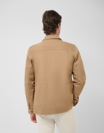 Parka cuatro bolsillos camel