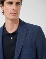 Blue checked blazer