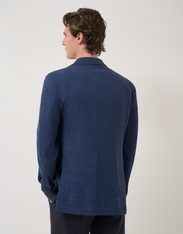 Blue checked blazer