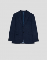 Blue checked blazer