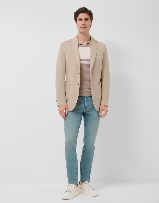 Sand-dyed cotton jacket