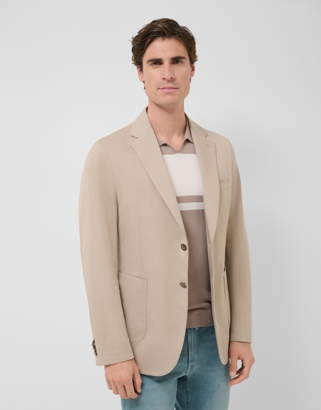 Sand-dyed cotton jacket