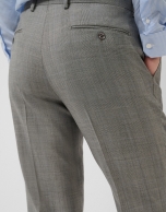 Traje half canvas slim fit cuadros tonos grises