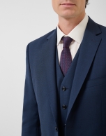 Traje half canvas regular fit falso liso azul oscuro