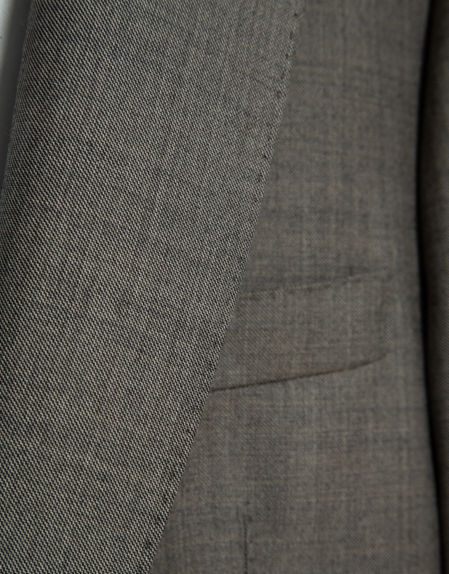 Traje half canvas slim fit lana vis&oacute;n