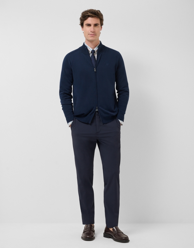 Chaqueta cremallera marino