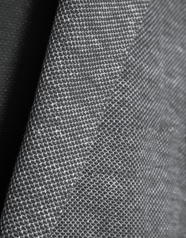 Comfortable grey cotton blend knit jacket