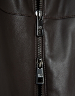 Brown nappa leather jacket
