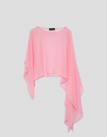 Cubre hombros seda rosa