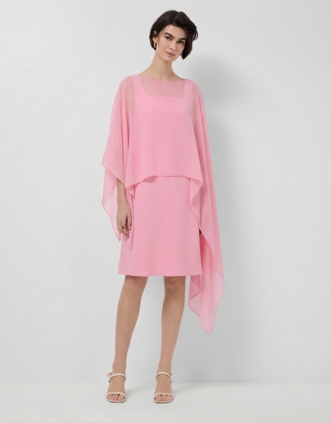 Cubre hombros seda rosa