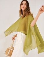 Cubre hombros seda verde